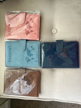 Amazon Passport Holder Wallets - Pink, Light Blue, Navy, Brown